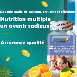 Complément alimentaire enfants Daynee D04 – Calcium, fer, zinc, sélénium – 60 capsules molles