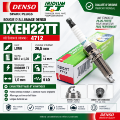 Bougie d’allumage DENSO IXZEH22TT | Bougie iridium haute performance