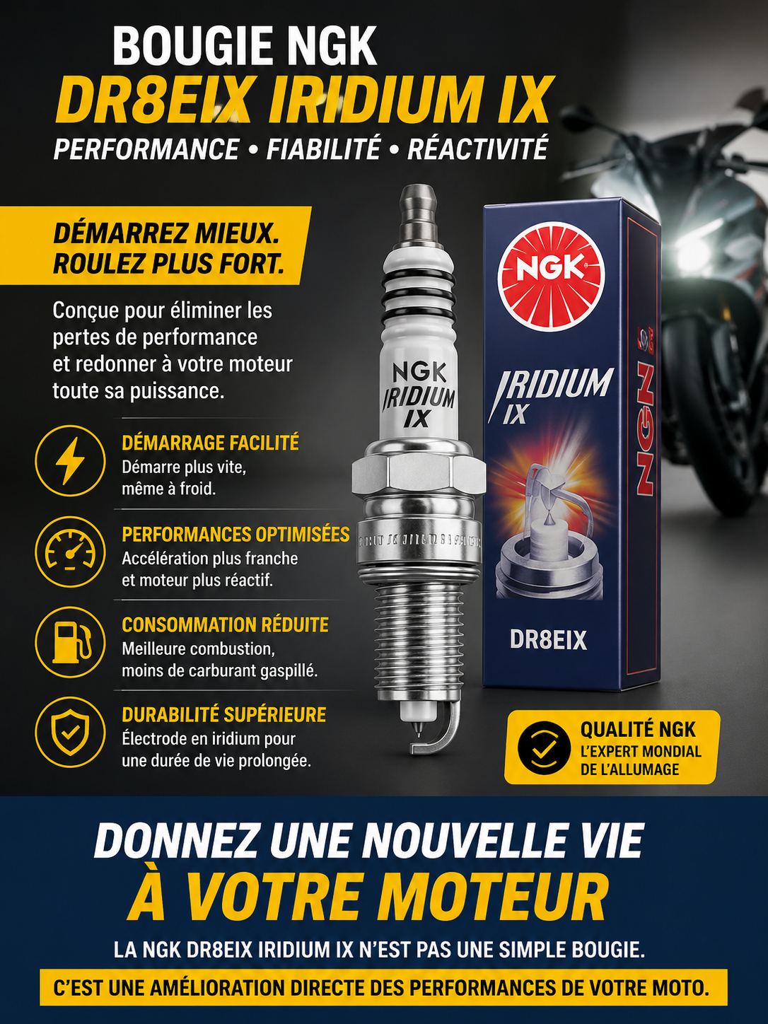 NGK DR8EIX IRDIUM IX